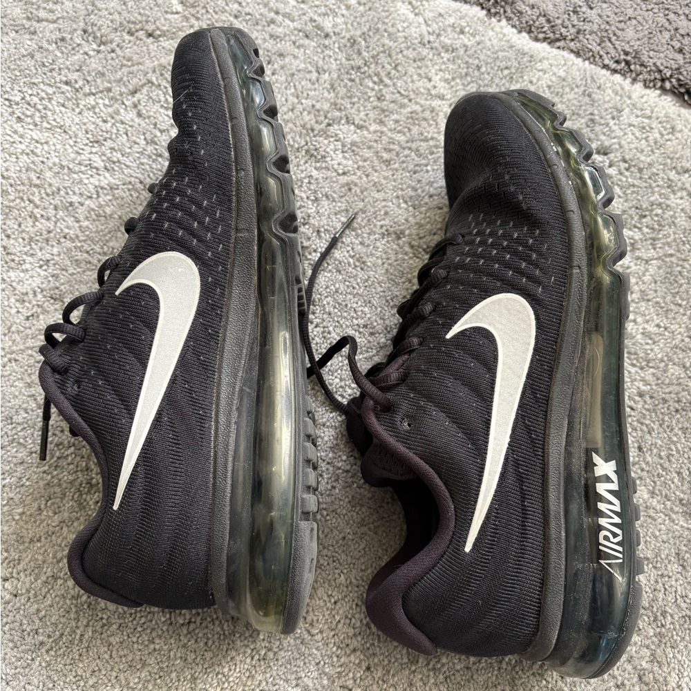 Nike Black Air Max with White Swoosh